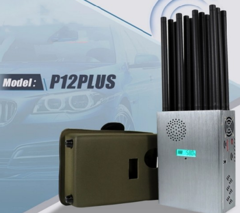 Portable 12 Antennas Cell Phone Signal Jammer Blocking